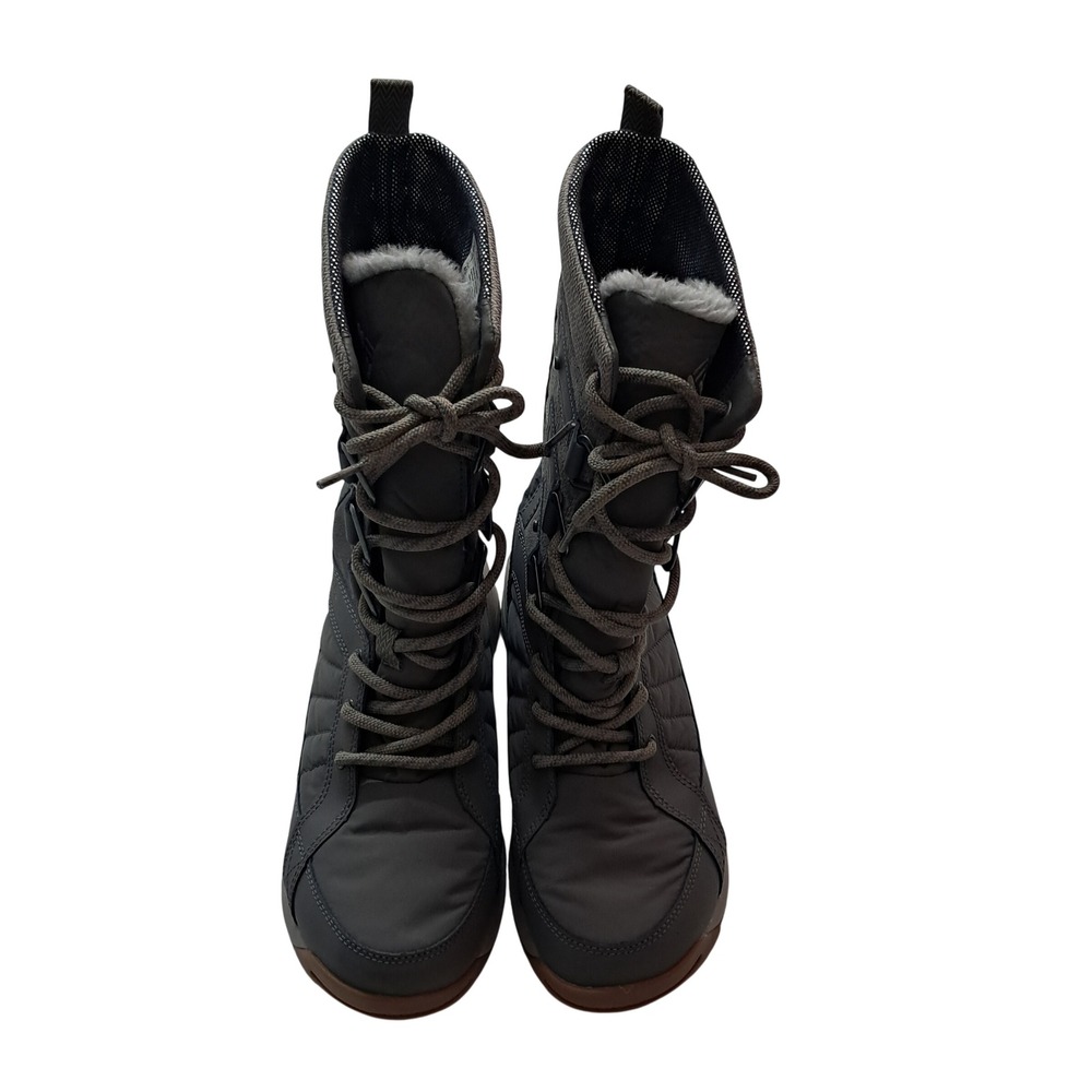 Columbia Meadows Snow Boots 9 Grey Omni-Heat Mid Calf Winter Waterproof Lace Up - Picture 2 of 11